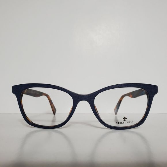 Womens Seraphin Designer Cat Eyeglasses Frames And Case 51-18-140 Never Worn